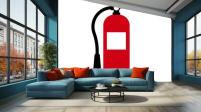 Fire Extinguisher Sign Symbol. Vector Illustration Isolated on White Background. Wall mural