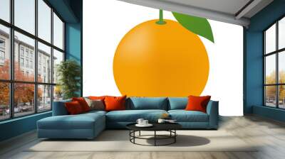 Orange fruit. Vector Illustration Isolated on White Background. Wall mural