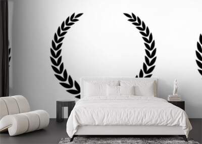 Set of Laurel Wreath Silhouette for Trophy Cup. Champion and Winning Concept. Vector Illustration. Wall mural