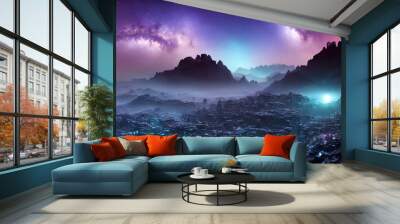 Alien planet Fantasy sci fi background series 66 of 155 Wall mural