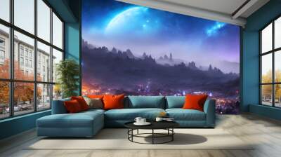 Alien planet Fantasy sci fi background series 68 of 155 Wall mural