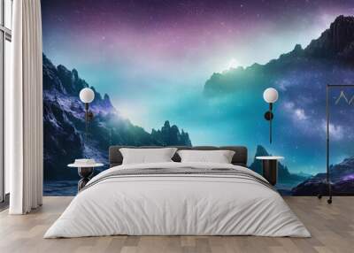 Alien planet Fantasy sci fi background series 69 of 155 Wall mural