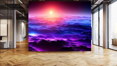 Alien planet Fantasy sci fi background series 72 of 155 Wall mural