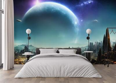 Alien planet Fantasy sci fi background series 73 of 155 Wall mural