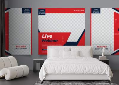 Digital marketing corporate social media live webinar post template Wall mural