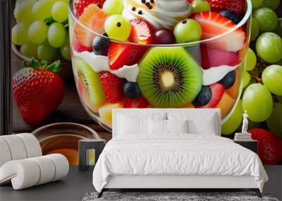 fruit salad in a bowl - version 2 Wall mural