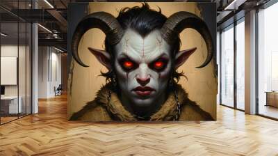 Portrait of a Goat Man Hybrid Wall mural