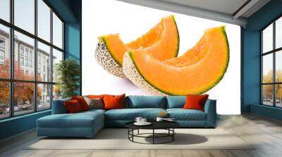 Cantaloupe melon isolated on white background Wall mural