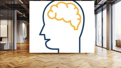 head Brain  Vector icon which is suitable for commercial work and easily modify or edit it

 Wall mural