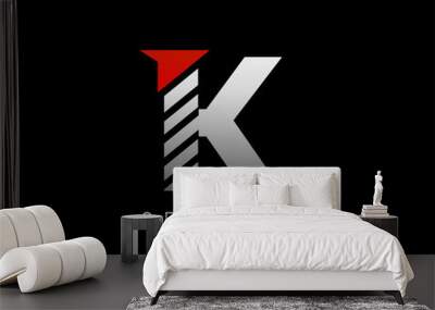 Creative Modern Letter K logo, Abstract K Letter Logo Icon. Wall mural