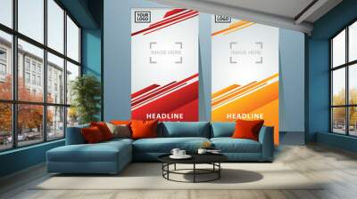 Roll up banner,abstract standing banner template design. Modern banner templates. Wall mural