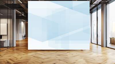 Abstract light blue graphic design presentation background web template. White and blue abstract geometric background. Vector illustration. Wall mural