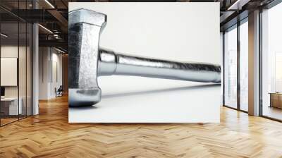 Silver Hammer Icon on White Background - Minimalist Design for Versatile Use Wall mural