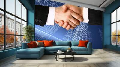 Business handshake. Wall mural