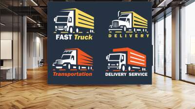 emblem transportation silhouette Wall mural