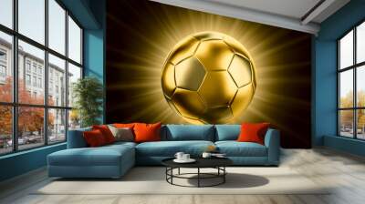 gold soccer Wall mural