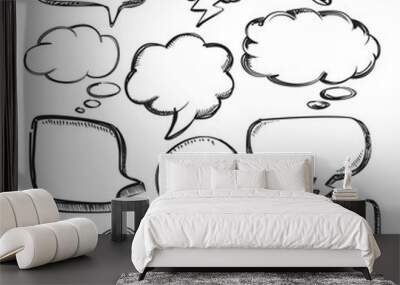 speech bubbles Wall mural