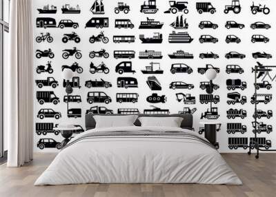 transportation icon Wall mural