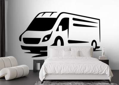 vector van delivery minivan for fast delivery logo Wall mural