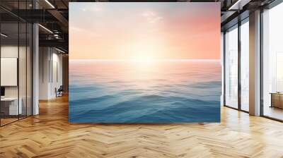 abstract background, wallpaper, Seascape bright light on horizon line Generative AI Wall mural