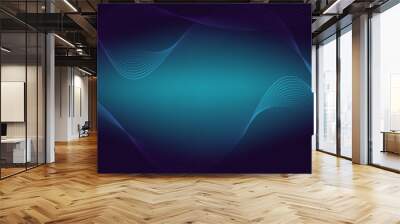 Abstract technology digital futuristic concept glowing blue  on dark background. Wall mural