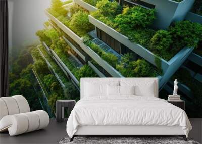 The green building movement is leading the way in sustainable urban planning with environmentally friendly construction practices. Wall mural