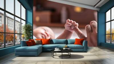 New born baby Catch my little finger Wall mural