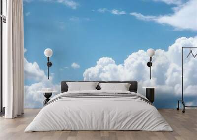 blue sky with clouds Wall mural