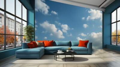 blue sky with clouds Wall mural