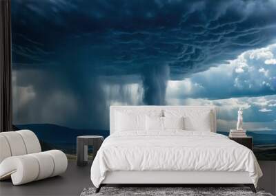 clouds over the mountains Wall mural