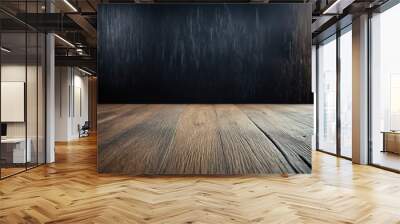 empty wooden room Wall mural