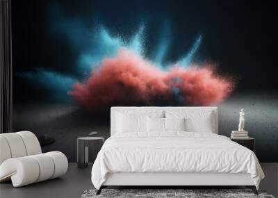 explosion with smoke Wall mural