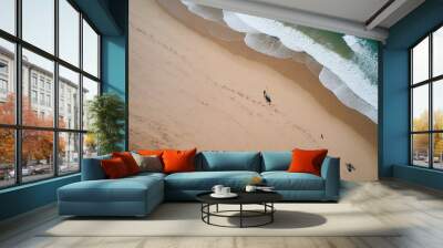 footprints on the sand Wall mural