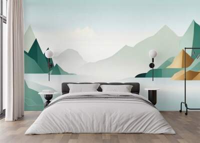 Graphic Paper Cuttings style Chinese classical style illustration background Wall mural