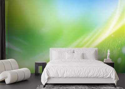 green background Wall mural