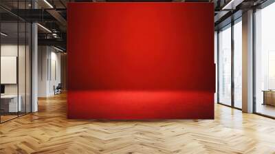 red background with spotlight Wall mural