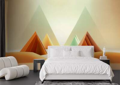 The abstract 3d design elements Wall mural