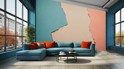 torn paper background Wall mural