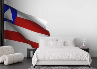 Bahia waving flag illustration on flagpole. Wall mural