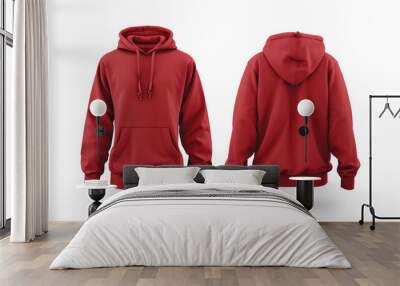 Set of red Hoodie Wall mural