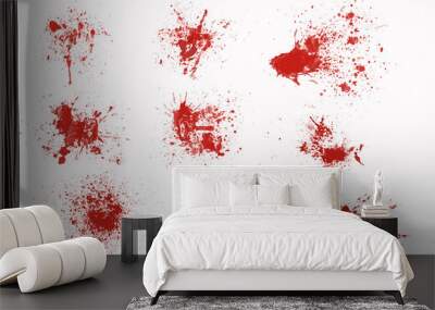 Various blood splatter Wall mural