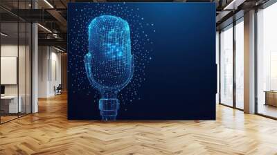 Abstract Microphone Illustration Wall mural