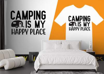 Camping t shirt vector design Wall mural