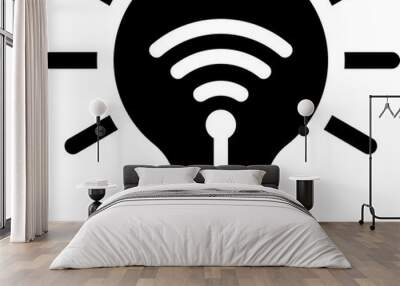 Smart light icon Wall mural