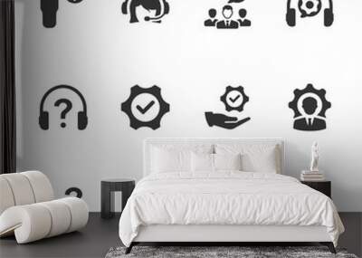 technical support icons Wall mural