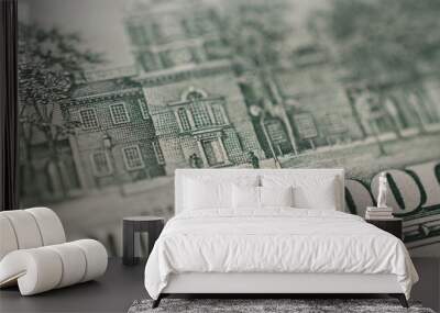 100 dollar bill close up Wall mural