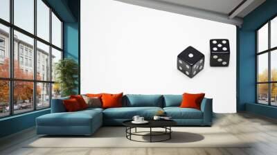 two black dice Wall mural