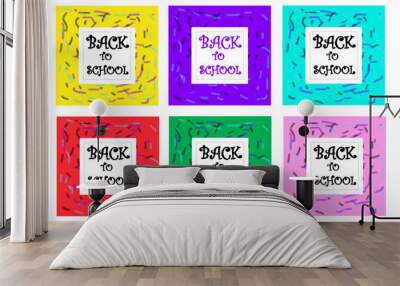 y2k back to school retro template Wall mural