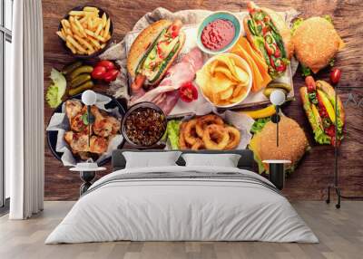  American food. Fast food Wall mural