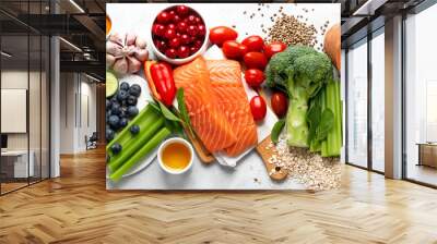 Anti Aging foods on light background. Wall mural